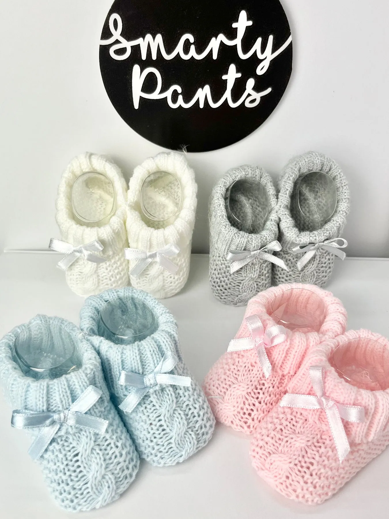 Cable Knit Baby Botties - 4 Colours