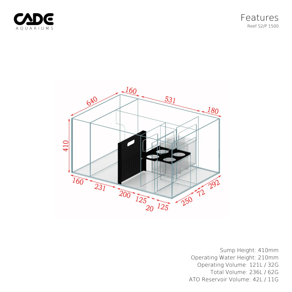 CADE Reef Peninsula S2 1500 (P1500) - White