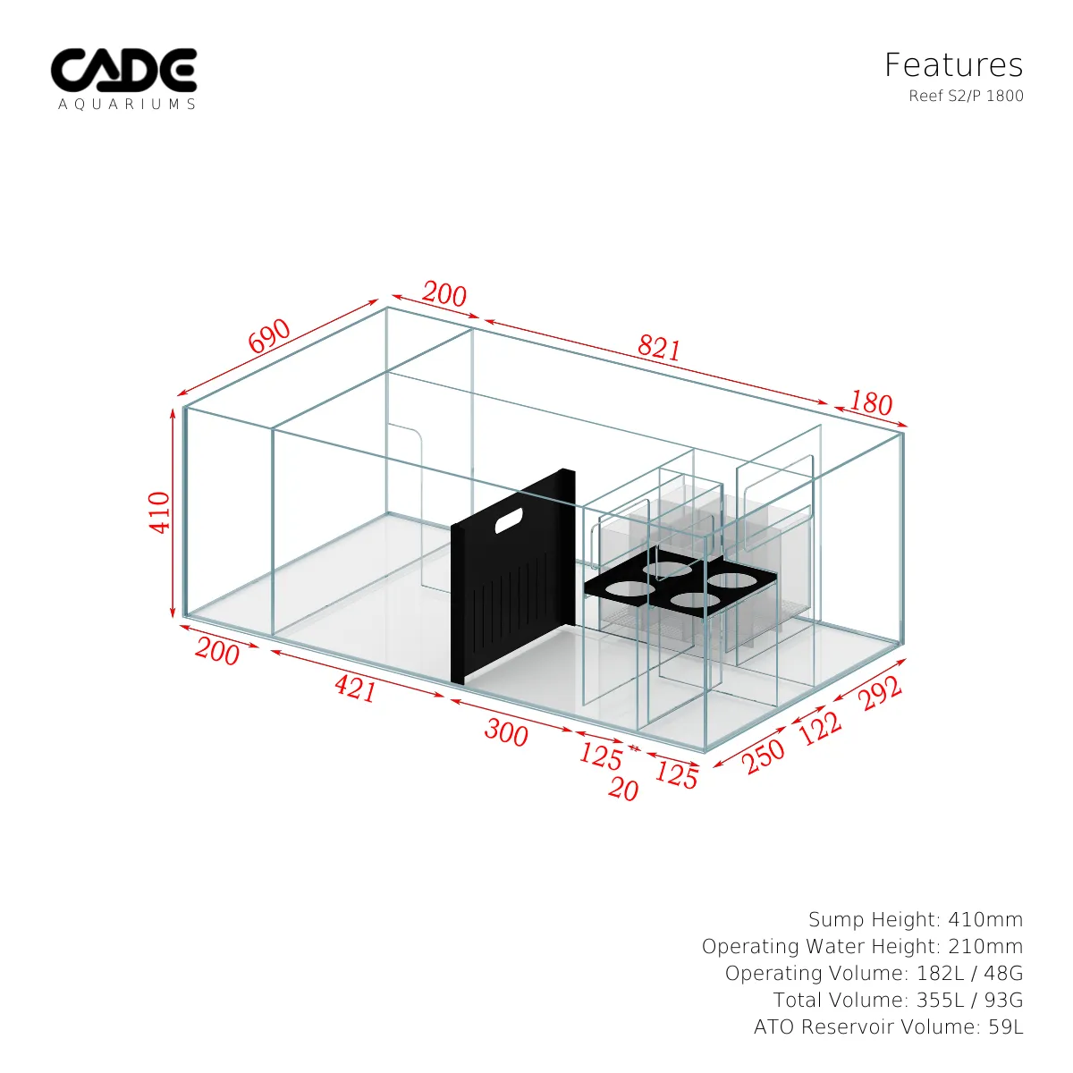 CADE Reef Peninsula S2 1800 (P1800) - White