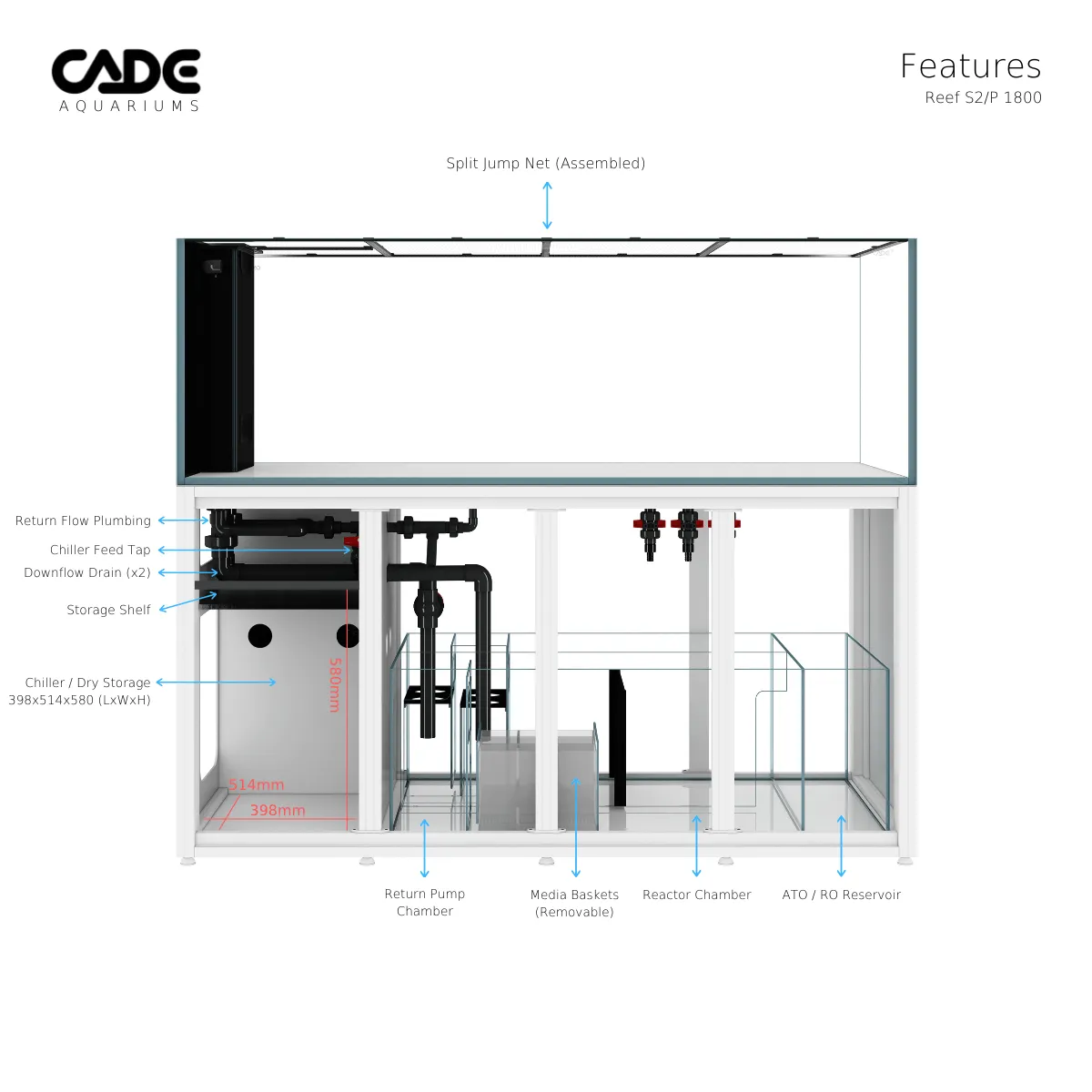 CADE Reef Peninsula S2 1800 (P1800) - White