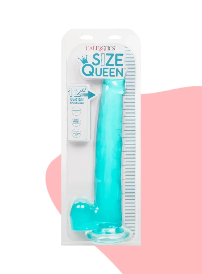 CaleXOtics SIZE QUEEN Flexible Dildo with Suction Cup and Balls