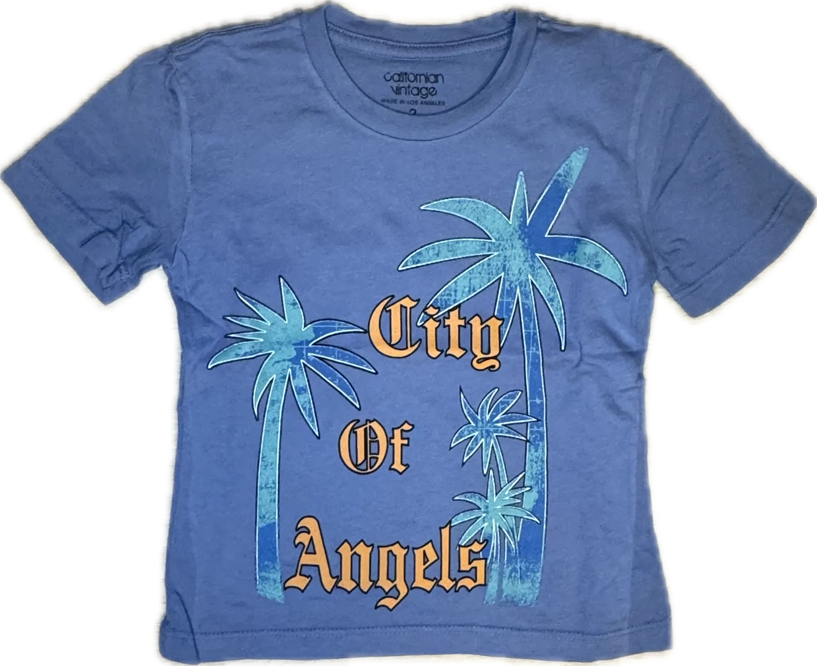 Californian Vintage- City Of Angels T-Shirt (Dusty Blue)