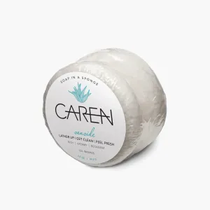 Caren Shower Soap Sponge - Seaside White