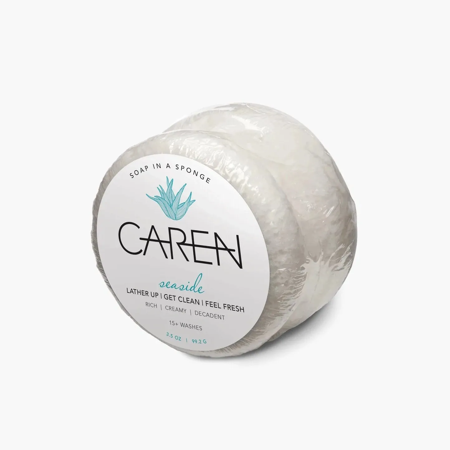 Caren Shower Soap Sponge - Seaside White