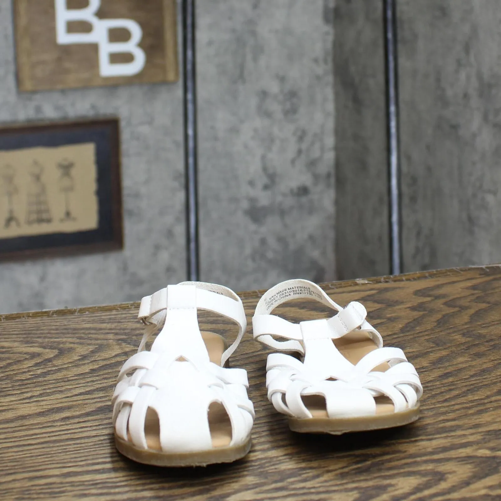 Cat & Jack Girls Toddler Woven Sandals 166cd3d45857c5 White 10T