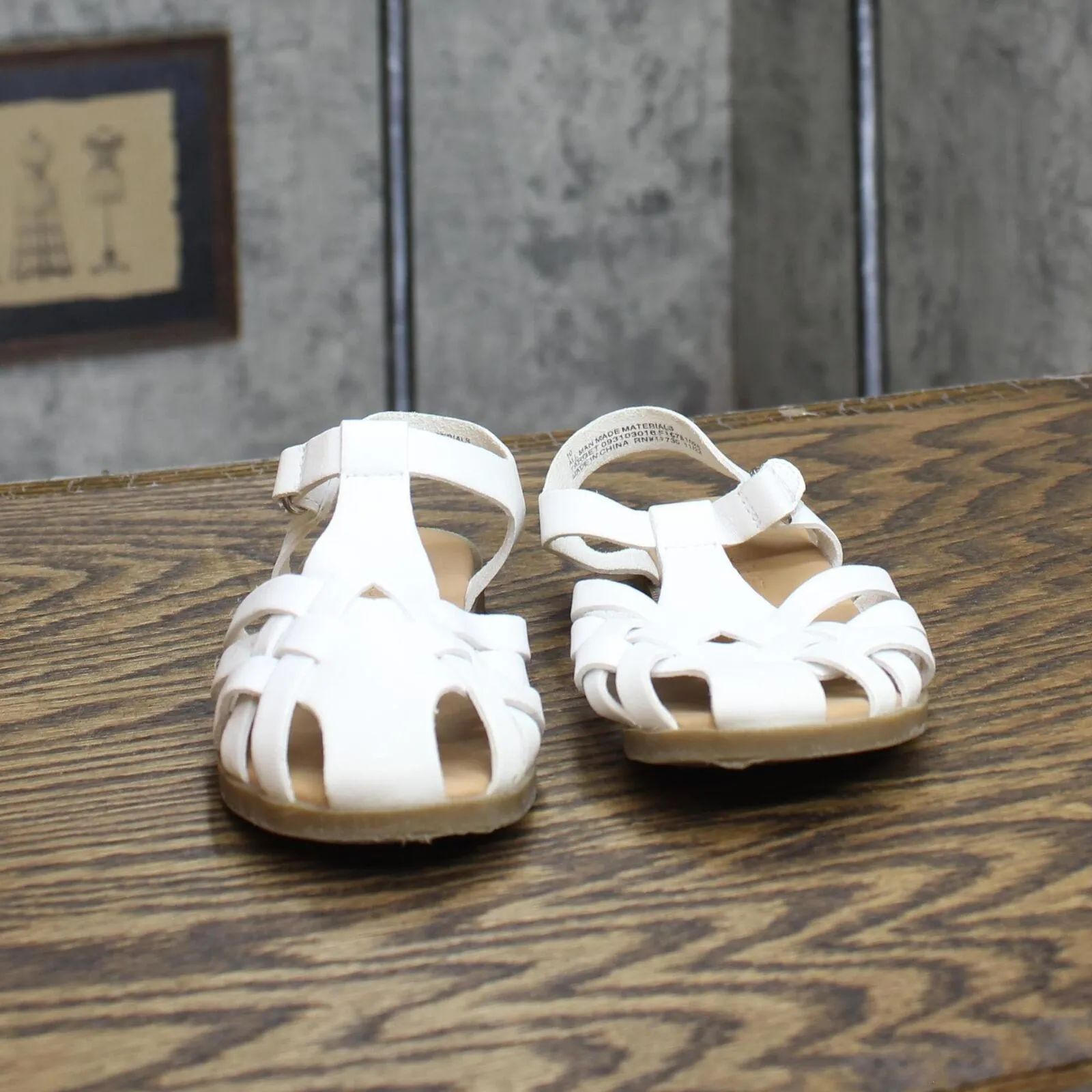 Cat & Jack Girls Toddler Woven Sandals 166cd3d45857c5 White 10T