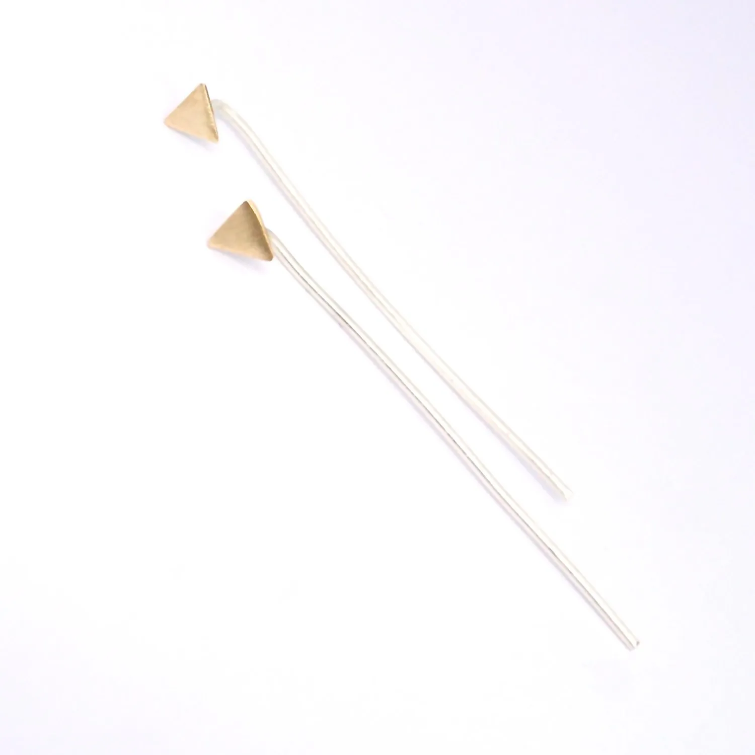 Chic Affordable Hand-Made Triangle Threader Earrings - 0148
