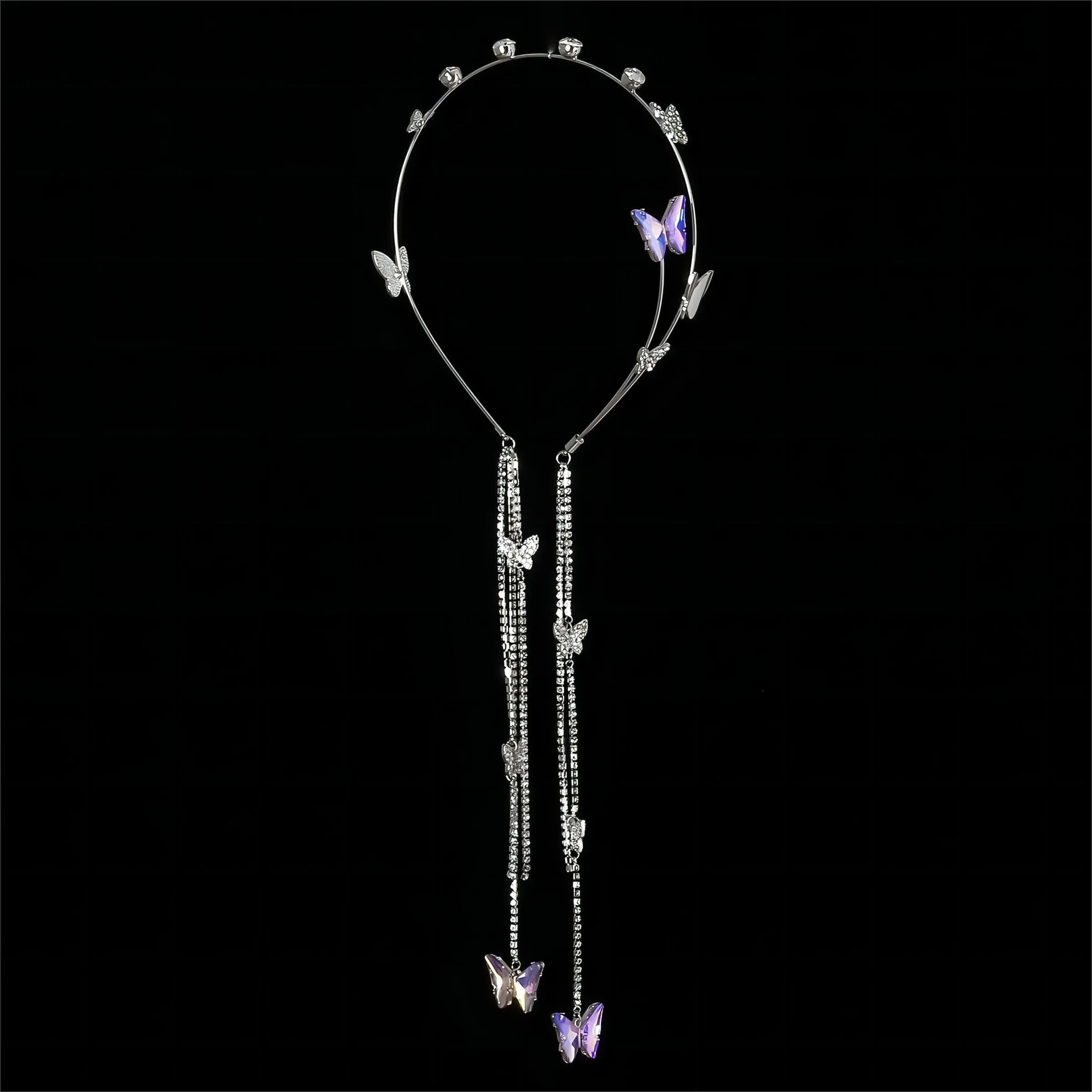 Chic Crystal Butterfly Tassel Hair Band