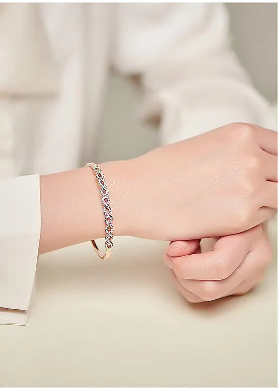 Chic Rose Gold Plated Alloy Bangle