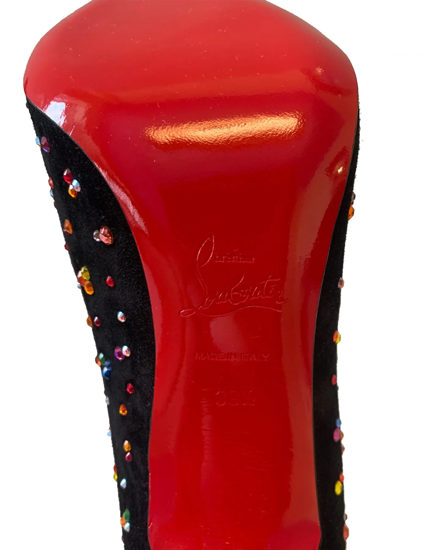 Christian Louboutin Crystal Clair De Lune Pigalle Follies 120 sz 39.5