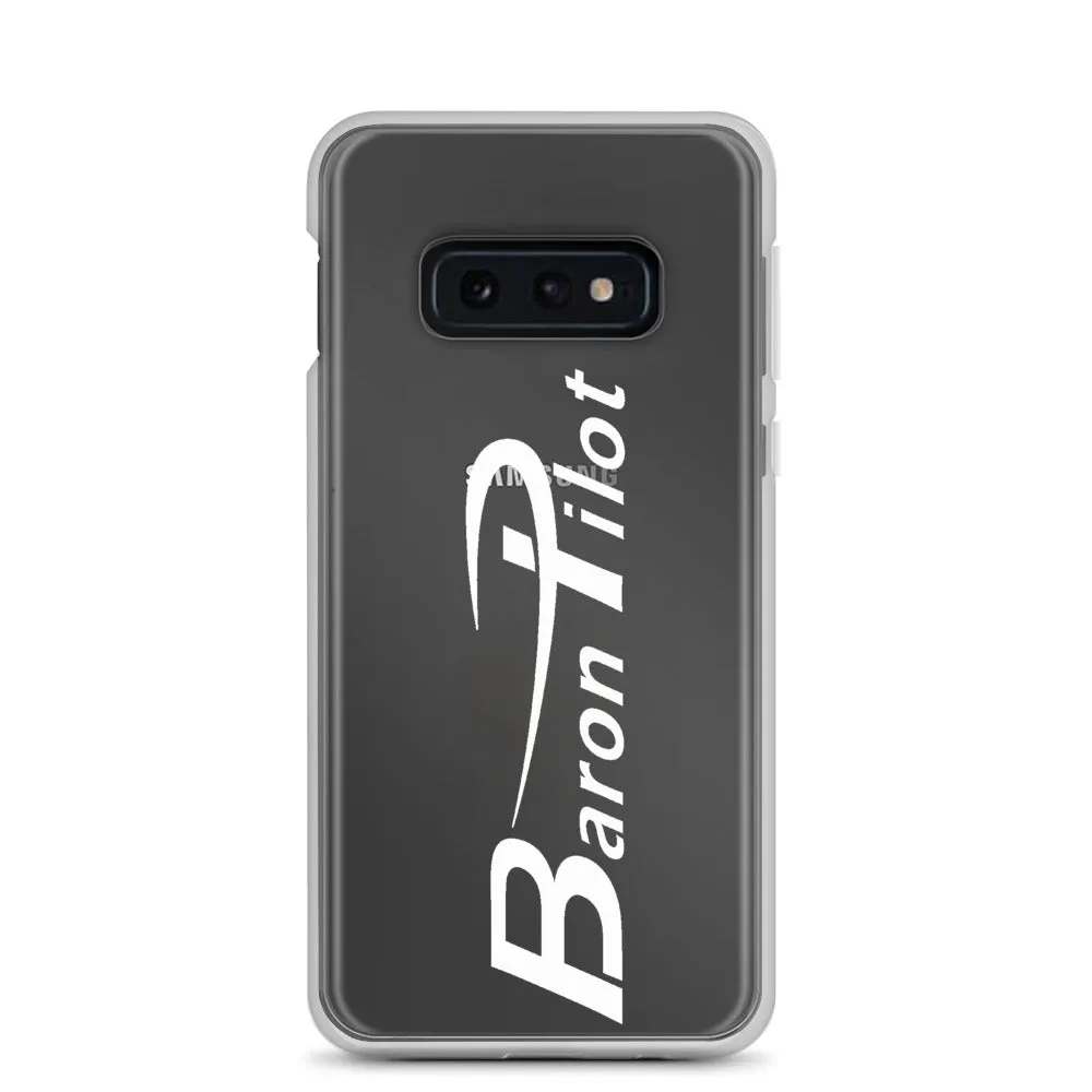 Clear Baron Pilot Samsung (All S10 Versions) Phone Case - White Font