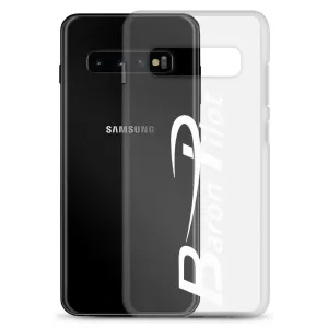 Clear Baron Pilot Samsung (All S10 Versions) Phone Case - White Font