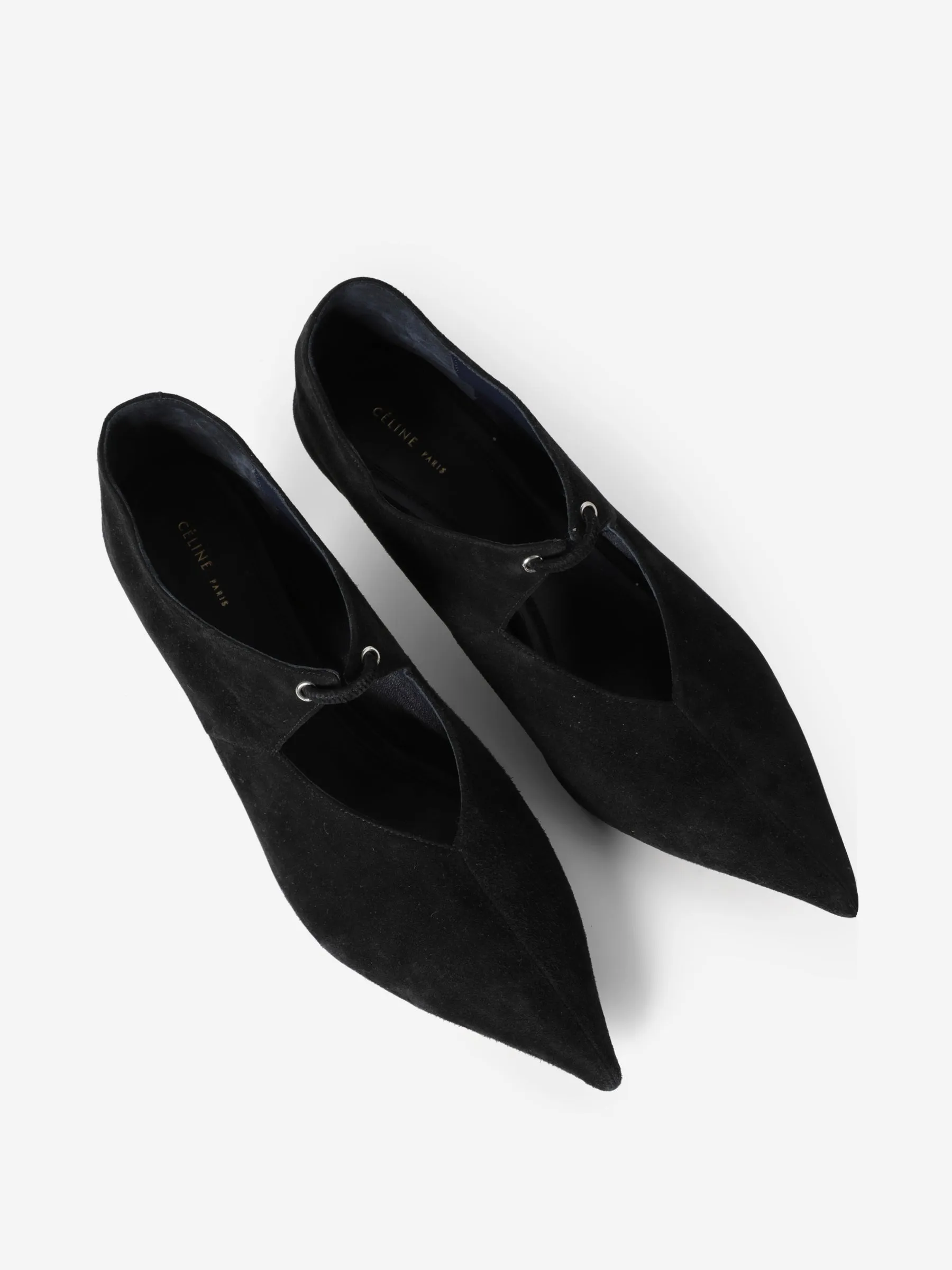 CÉLINE VELVET KITTEN HEEL