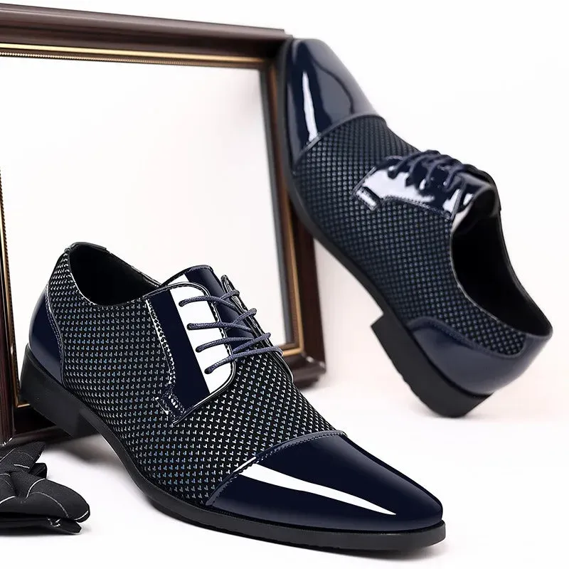 Cloudcroft | Elegant Classic Men's Oxfords - Patent Leather Lace-Up Formal Shoes for Weddings and Events