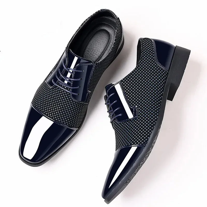 Cloudcroft | Elegant Classic Men's Oxfords - Patent Leather Lace-Up Formal Shoes for Weddings and Events