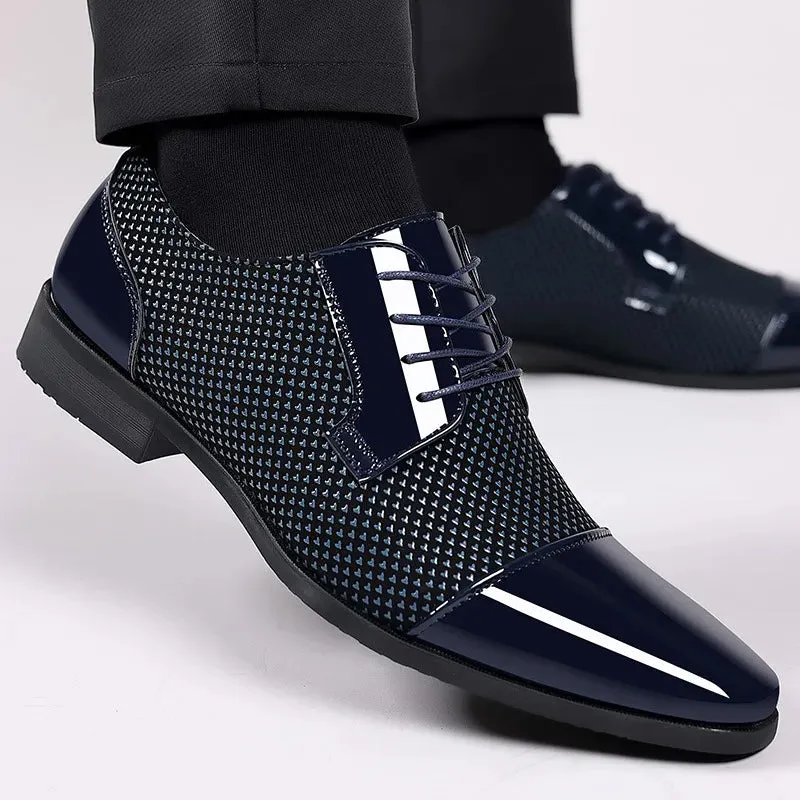 Cloudcroft | Elegant Classic Men's Oxfords - Patent Leather Lace-Up Formal Shoes for Weddings and Events