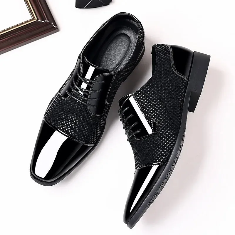 Cloudcroft | Elegant Classic Men's Oxfords - Patent Leather Lace-Up Formal Shoes for Weddings and Events