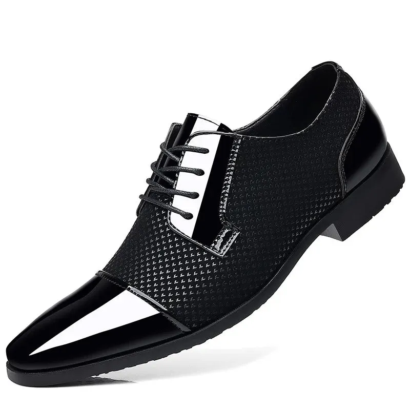 Cloudcroft | Elegant Classic Men's Oxfords - Patent Leather Lace-Up Formal Shoes for Weddings and Events