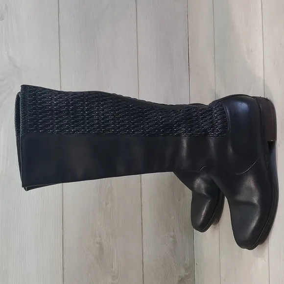 Cole Haan Womens Tall Moto Leather Booties shoes sz 9.5B