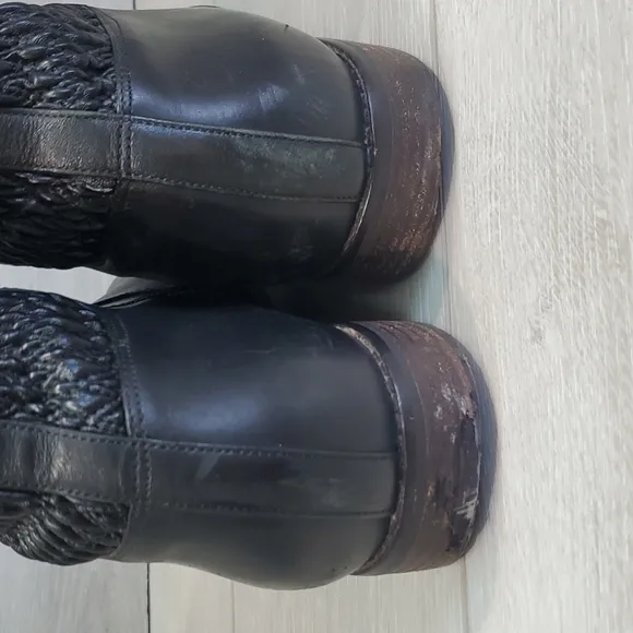 Cole Haan Womens Tall Moto Leather Booties shoes sz 9.5B