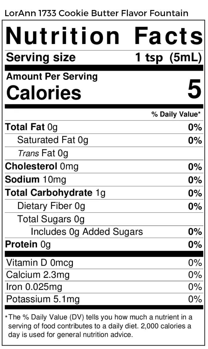 Cookie Butter Flavor Fountain - 4 oz. - 32 oz. - Ice Cream and Beverage Flavors - LorAnn Oils - Canadian Distribution