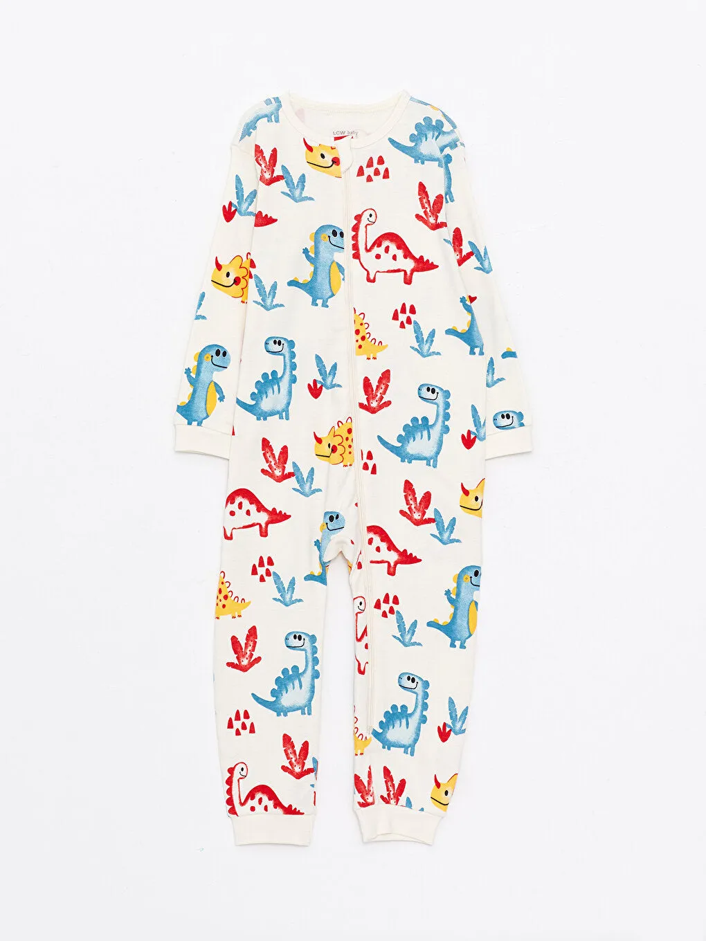 Crew Neck Long Sleeve Printed Baby Boy Jumpsuit 2-pack