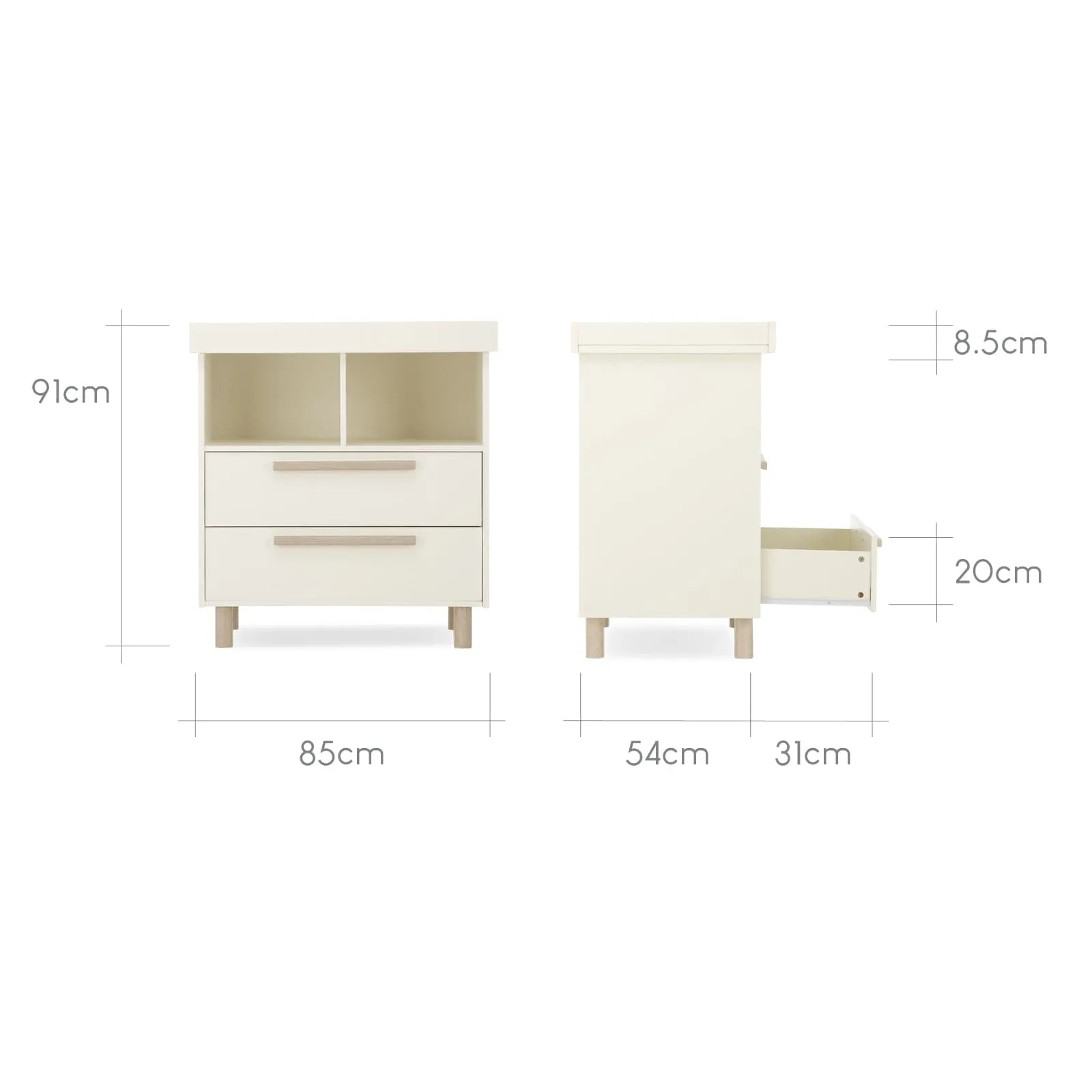 CuddleCo Harper Dresser Changer - Cream