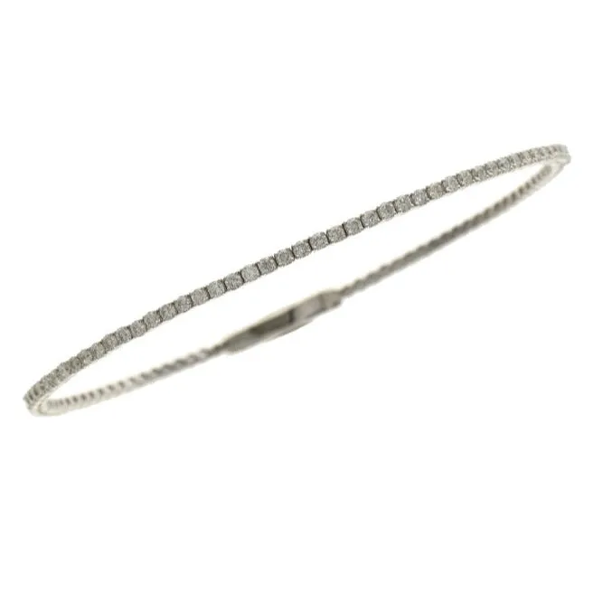Diamond Semi flexible Bangle Bracelet 0.79ct tw