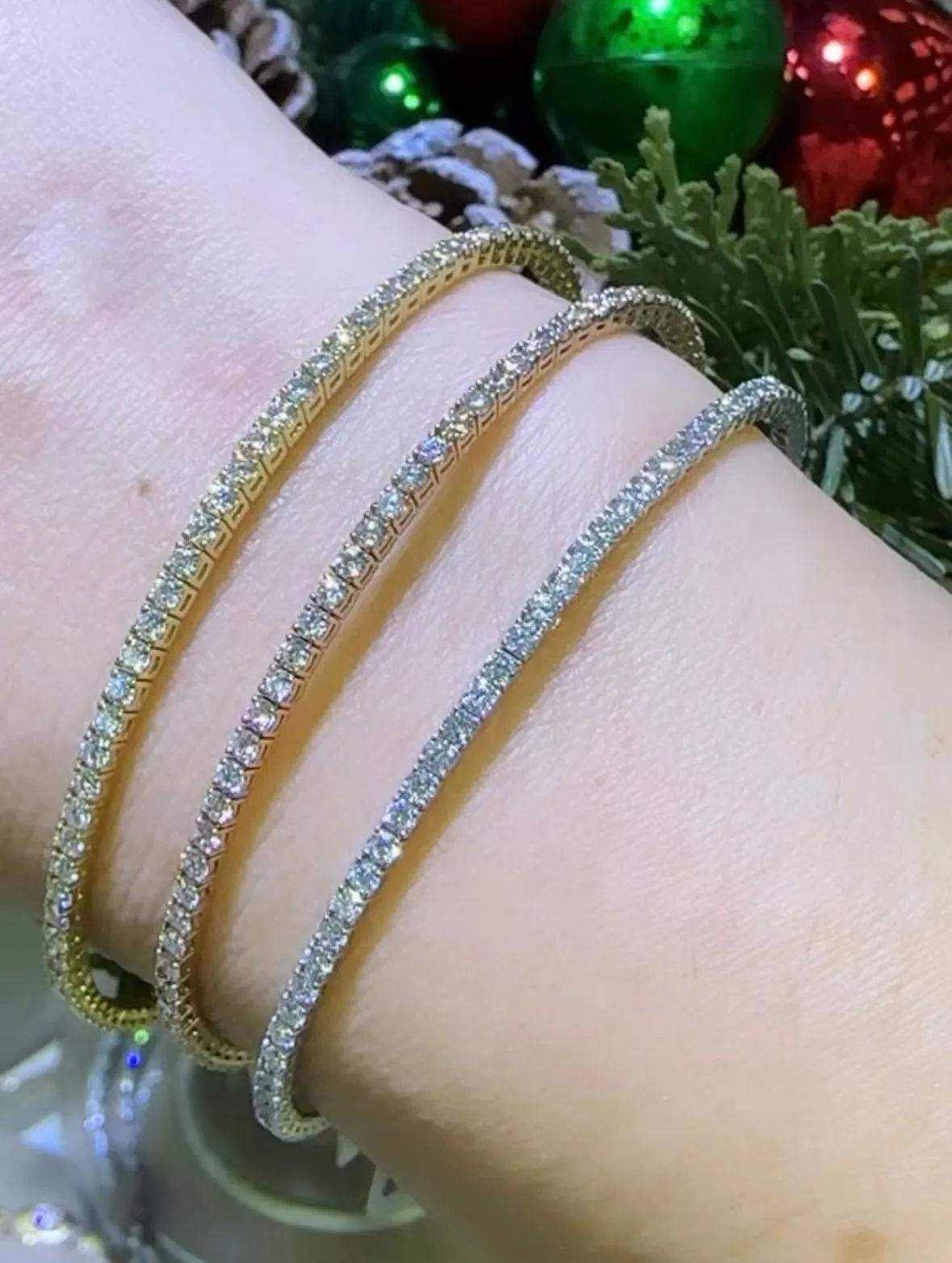 Diamond Semi flexible Bangle Bracelet 0.79ct tw