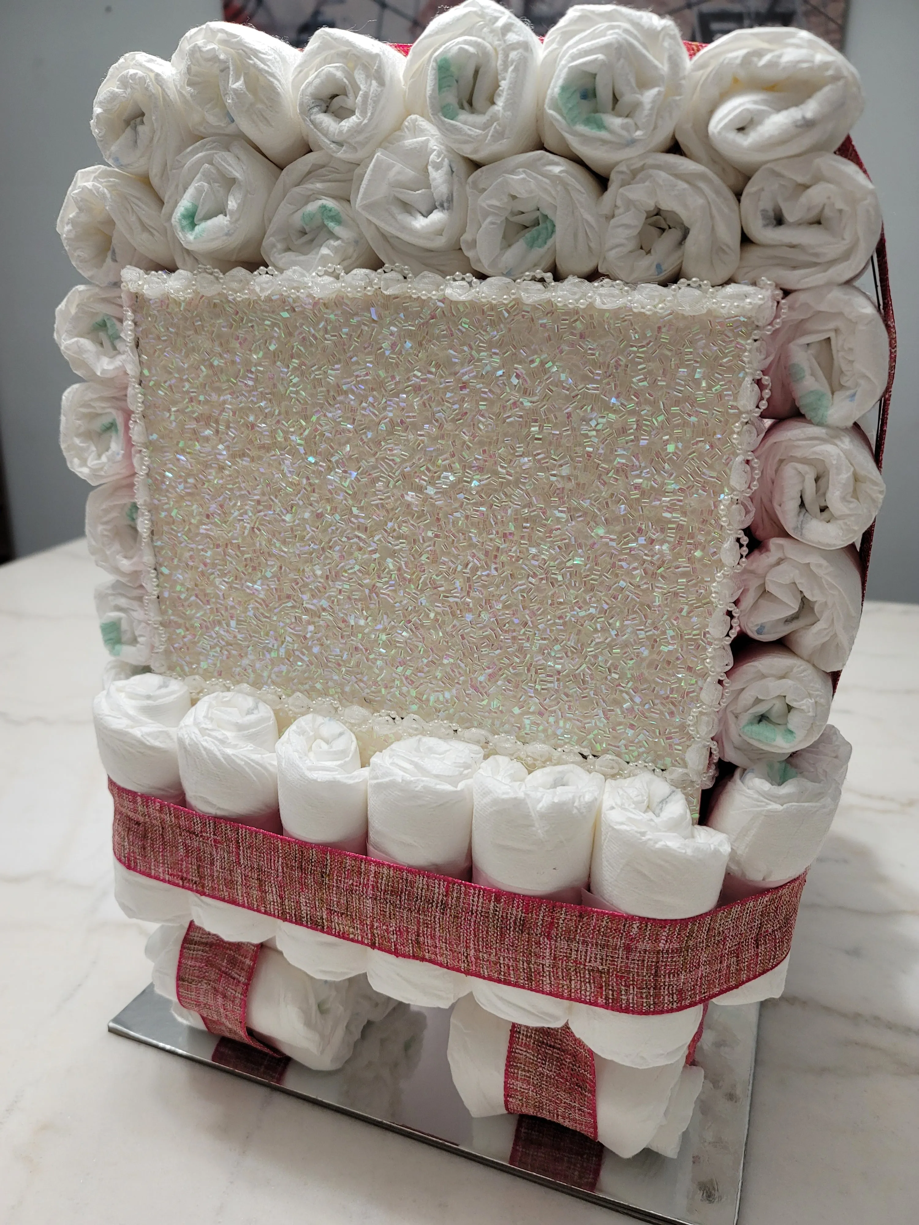 Diaper Cake - Baby Stroller (Girl)