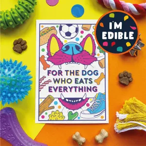 DOG WHO EATS EVERYTHING CHICKEN CARD