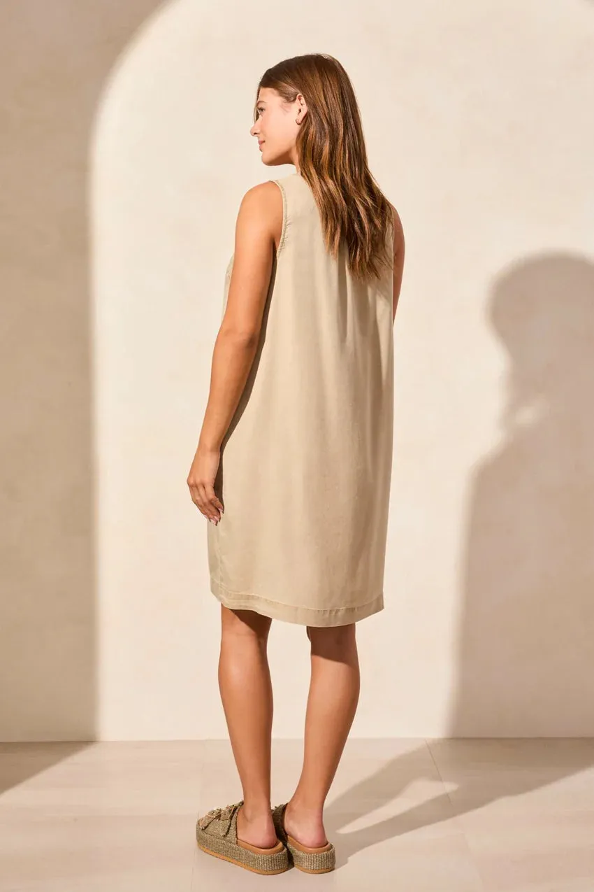 Dusty Sand Sleeveless Dress