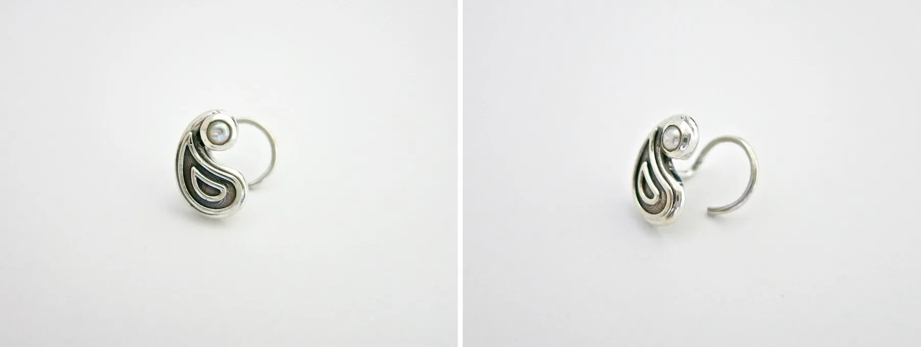 Ethereal, paisley nose pin