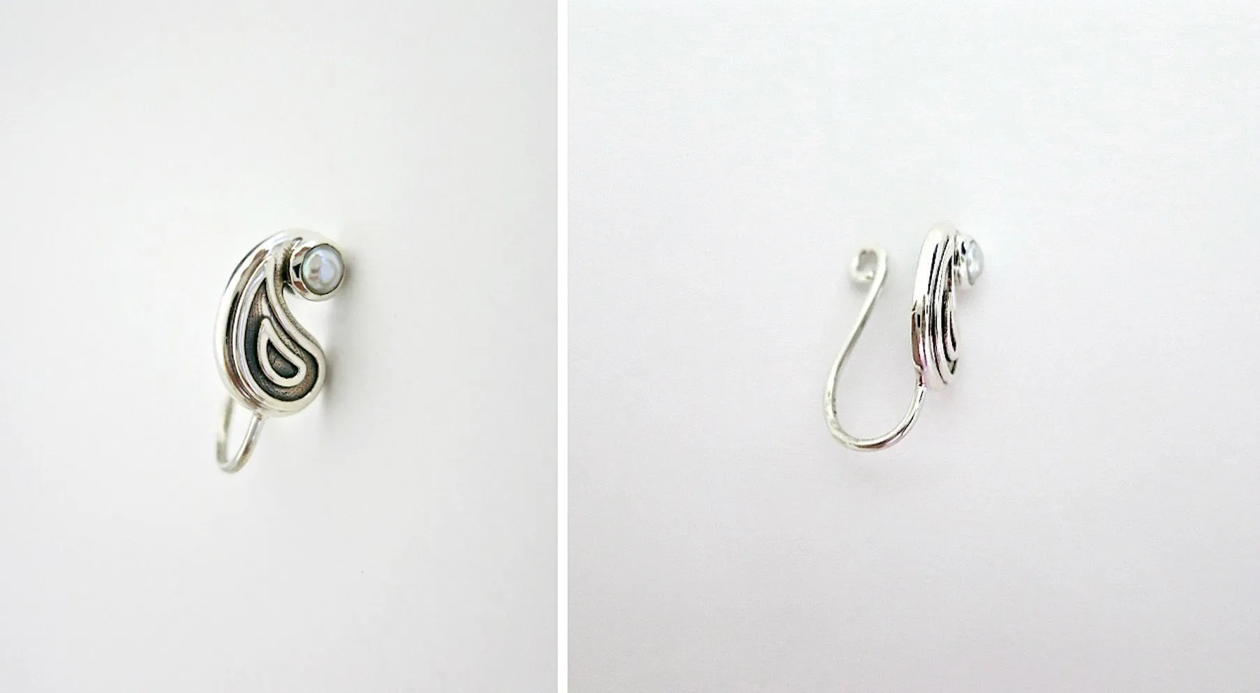 Ethereal, paisley nose pin
