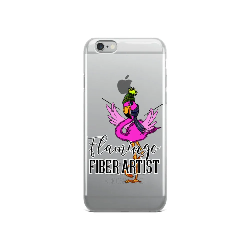 Flamingo Fiber Artist iPhone Case