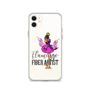 Flamingo Fiber Artist iPhone Case