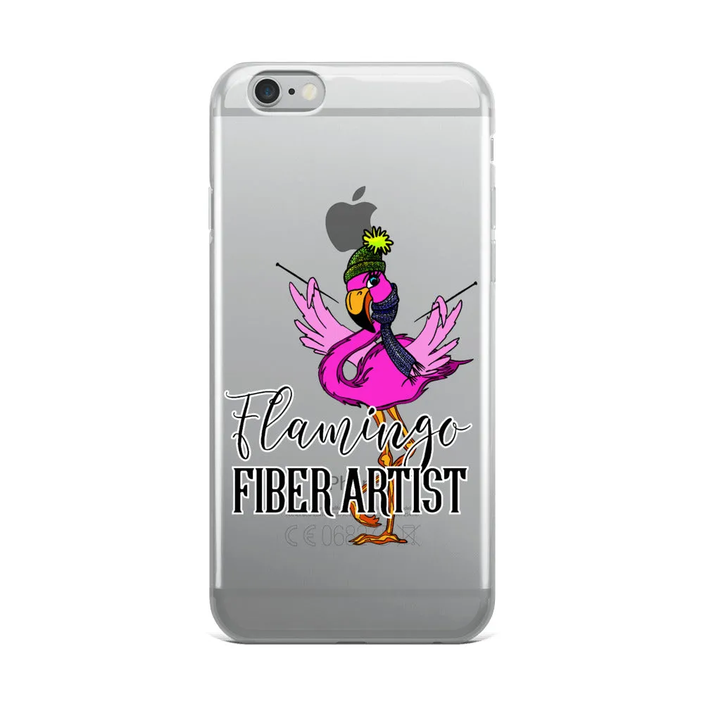 Flamingo Fiber Artist iPhone Case