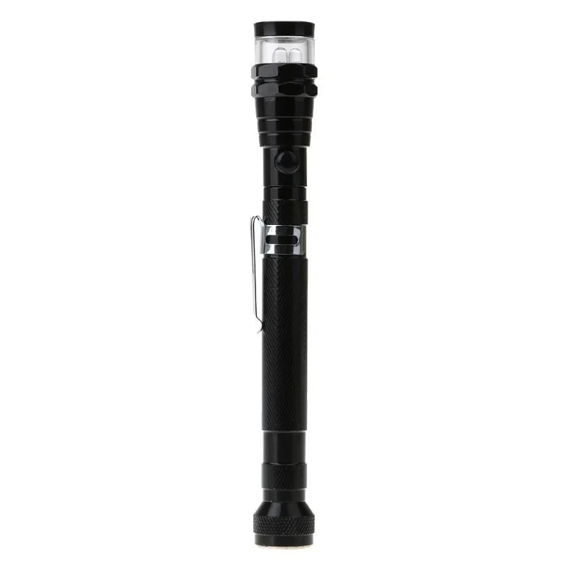 Flashlight- Telescopic Flexible 3 LED Flashlight Magnetic Mini Zoomable Flashlights SGG#