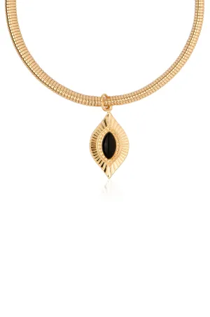 Flex Onyx Teardrop Choker