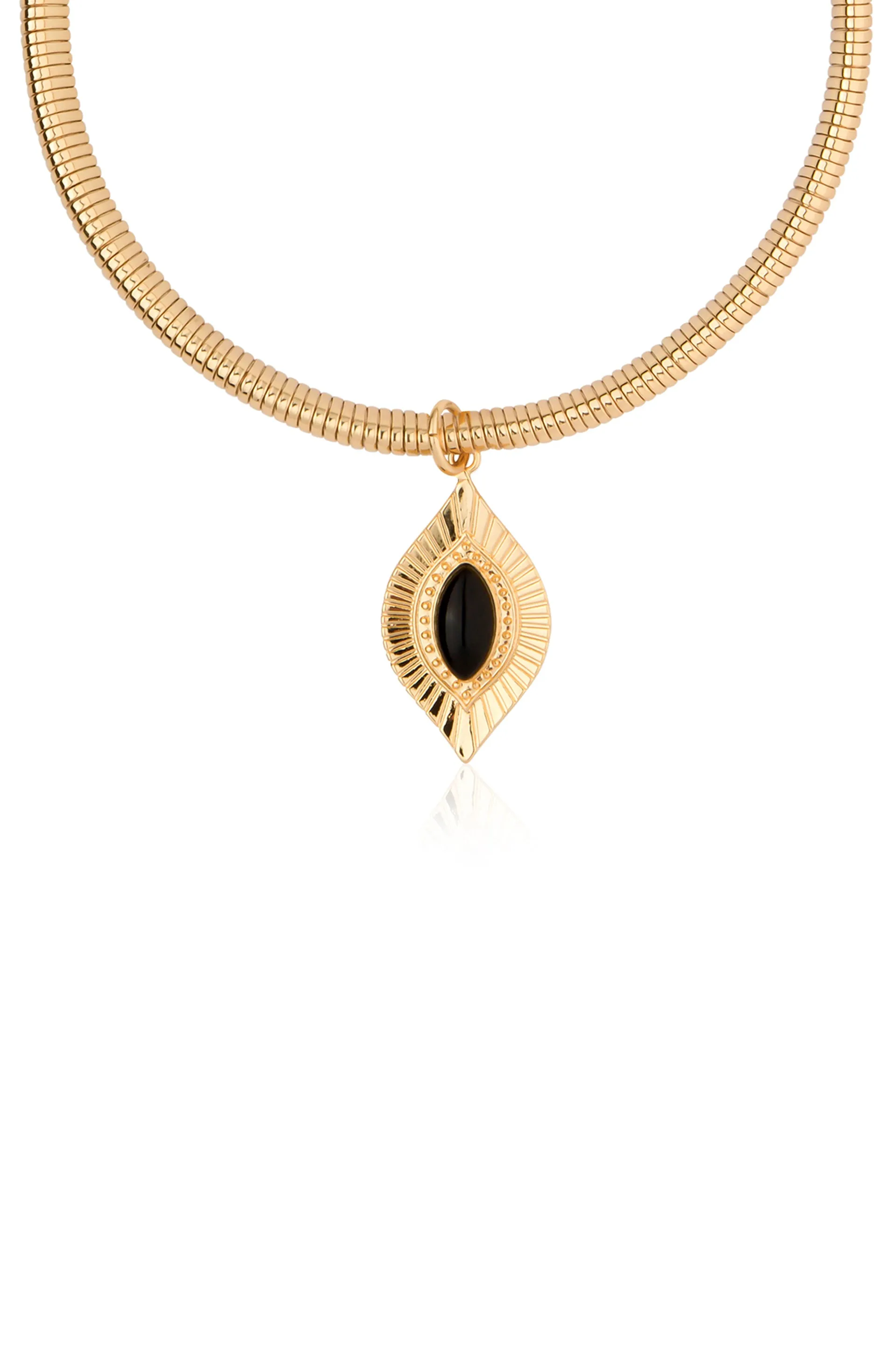 Flex Onyx Teardrop Choker