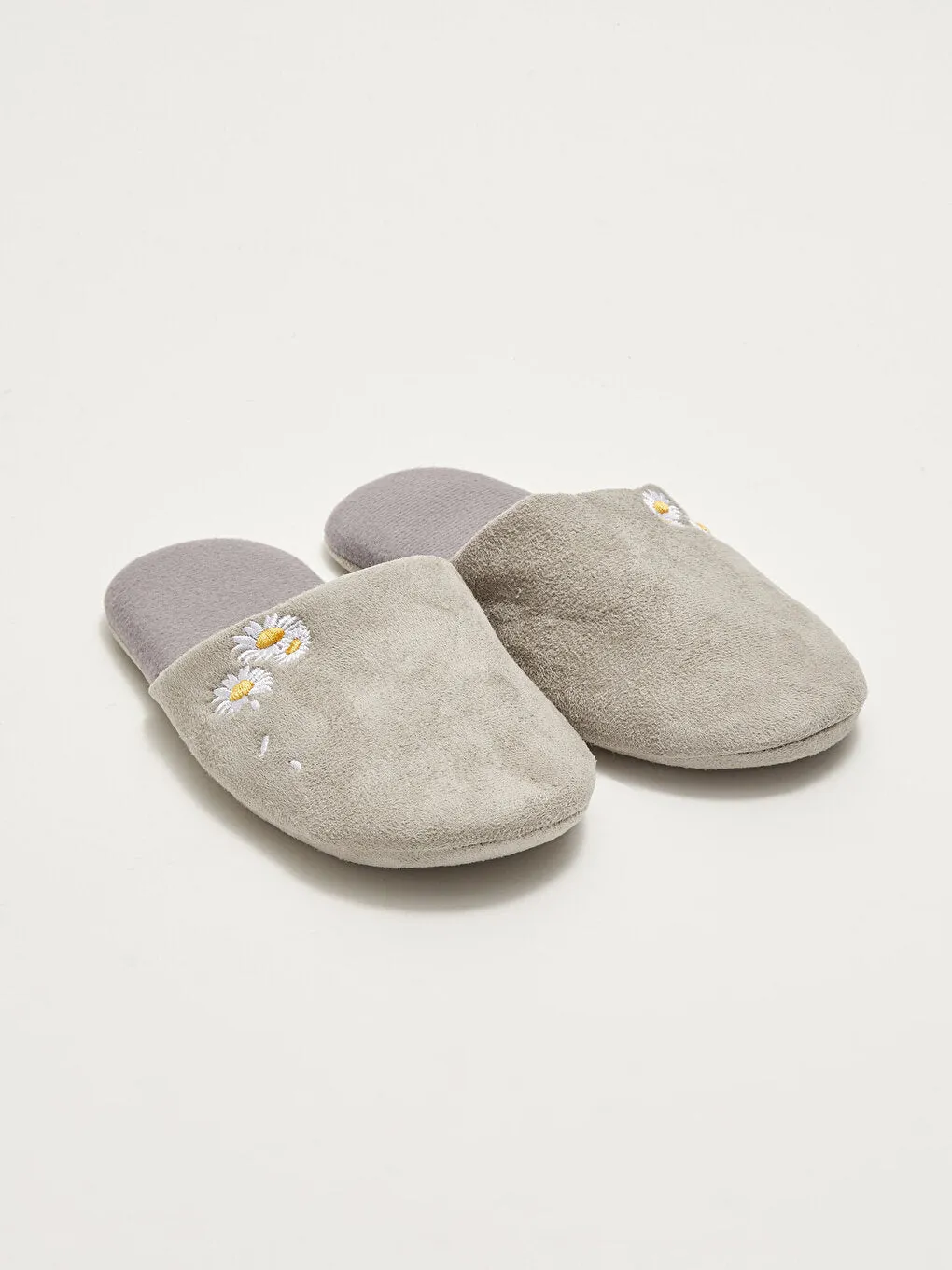 Floral Embroidered Women's House Slippers