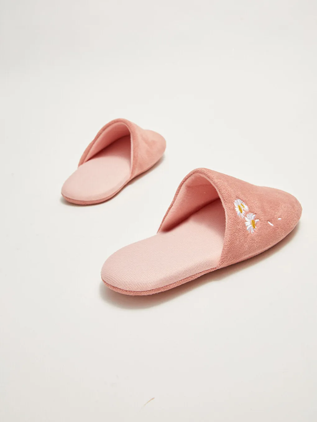 Floral Embroidered Women's House Slippers