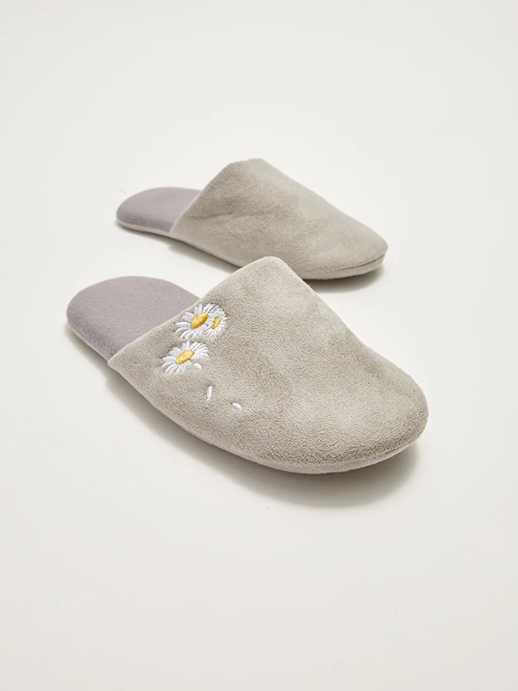 Floral Embroidered Women's House Slippers