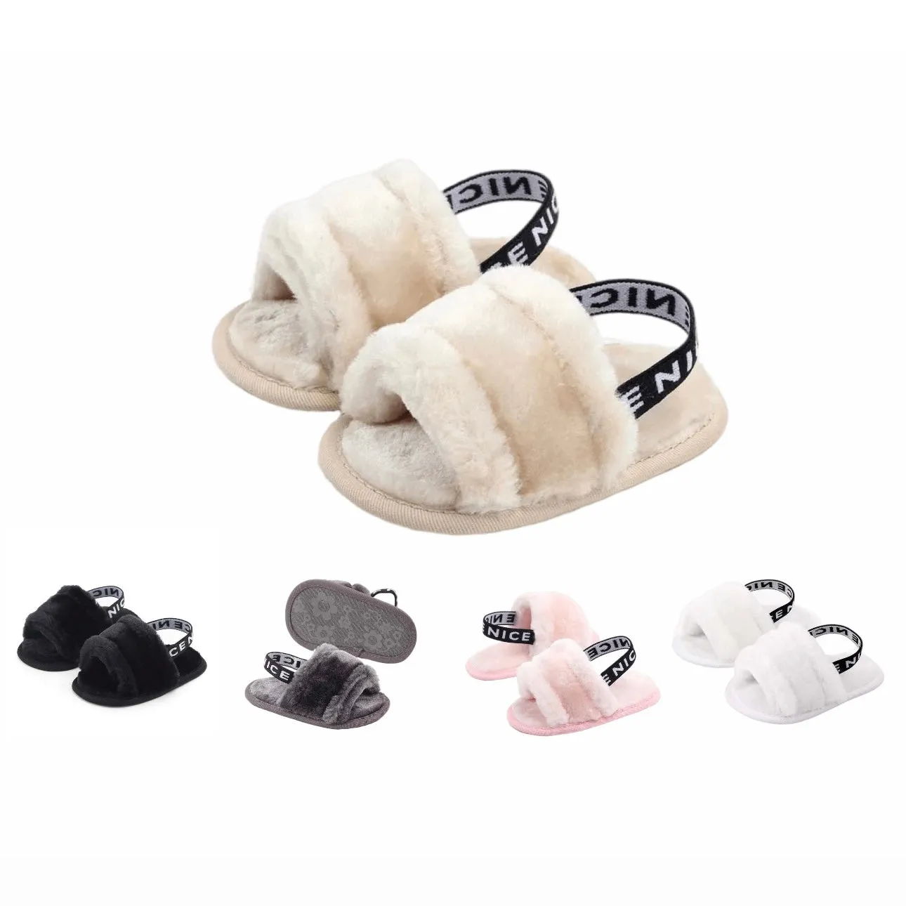 Fluffy Slippers With Nice Strap