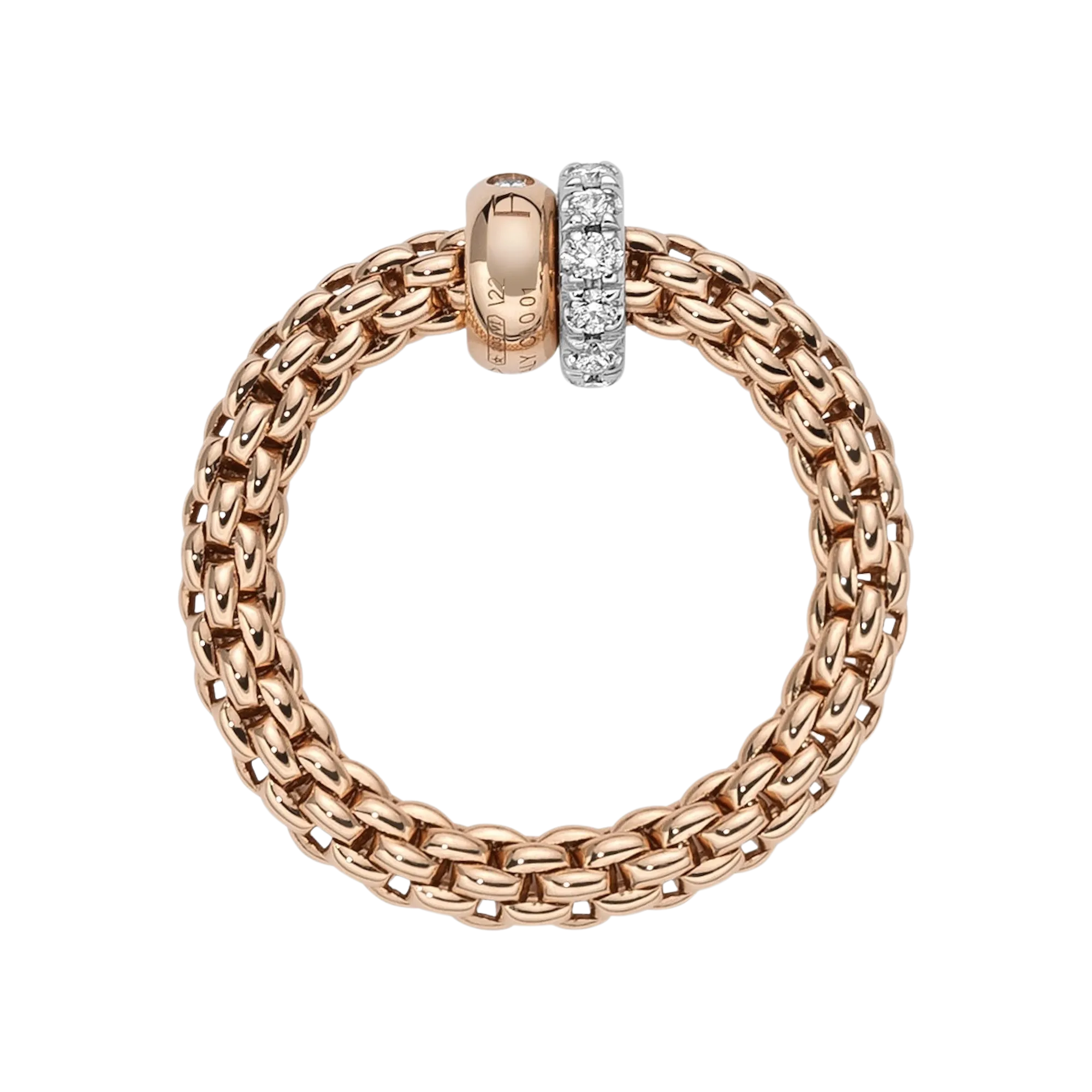 Fope Solo Flex'it ring with diamond pavé