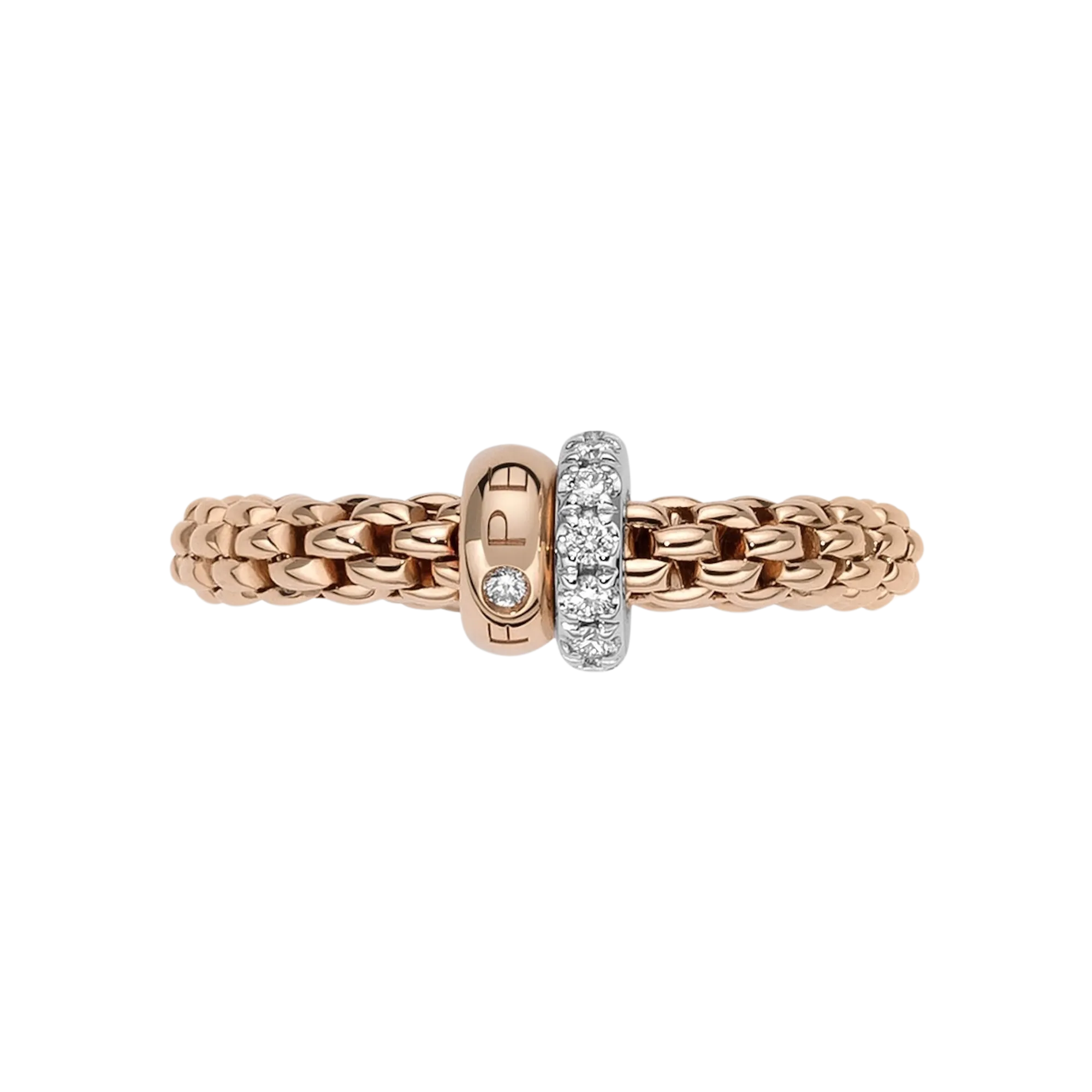 Fope Solo Flex'it ring with diamond pavé