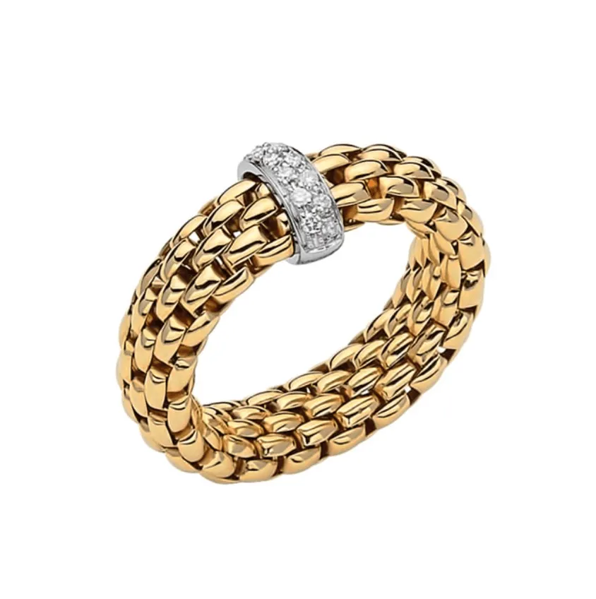 FOPE Vendome Flex'it 18K Gold and Diamond Ring
