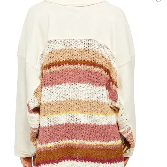 Free People Bayside Knit Tunic Pullover in the Romance Combo​