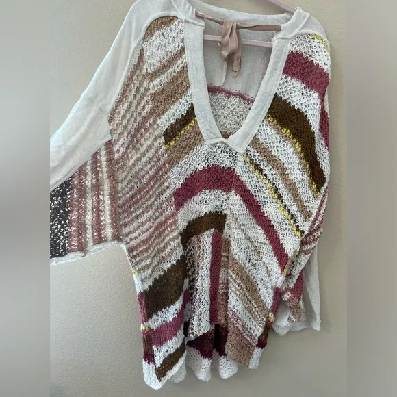 Free People Bayside Knit Tunic Pullover in the Romance Combo​