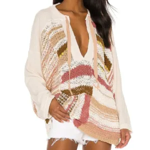 Free People Bayside Knit Tunic Pullover in the Romance Combo​